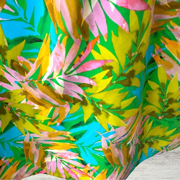 KIM GRAVEL X SWIMSUITS FOR ALL Scoop Neck Tankini Top in Caribbean Palms 24W - Picture 5 of 12